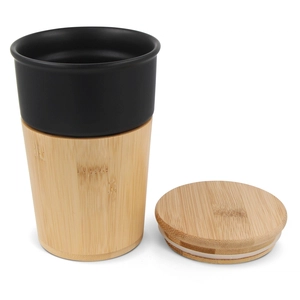 Tasse de bureau en bambou et céramique 300 ml personnalisable