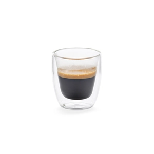 Tasse en verre borosilicate 70 ml double paroi - pratique pour ne pas se brûler personnalisable