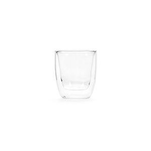 Tasse en verre borosilicate 70 ml double paroi - pratique pour ne pas se brûler personnalisable