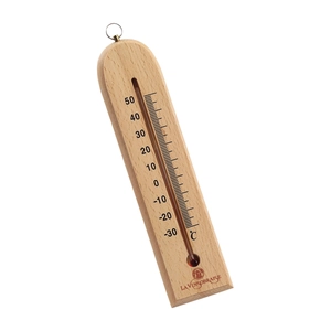 Thermomètre en bois naturel personnalisable