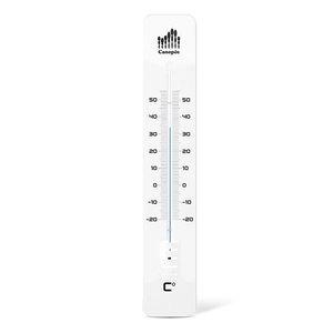 Thermomètre métal laqué blanc personnalisable