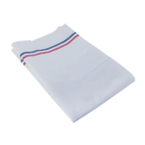 Torchon made in France en coton certifié oektoex - avec bandes tricolores personnalisable