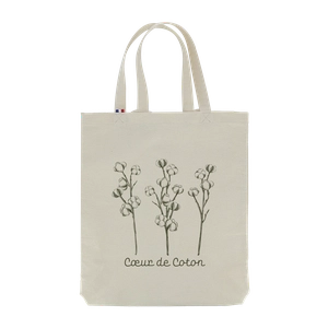 Tote bag à dos confectionné en France - coton recyclé 250gr/m2 personnalisable