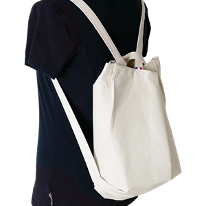 Tote bag à dos confectionné en France - coton recyclé 250gr/m2 personnalisable