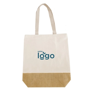 Tote bag haute qualité en bi-matière - coton jute AGRA 330g personnalisable