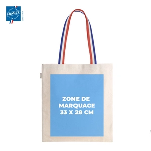 Totebag coton recyclé 220g Origine France Garantie - Fabrication France personnalisable