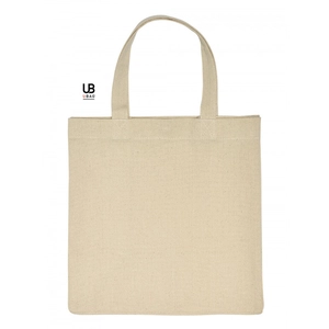 Totebag en coton avec soufflet 220 gr/m2 17 litres - avec fermeture par pressions personnalisable