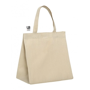 Totebag en coton avec soufflet 220 gr/m2 17 litres - avec fermeture par pressions personnalisable