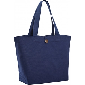 Totebag en coton avec soufflet 320 gr/m2 30 litres - avec fermeture par bouton personnalisable