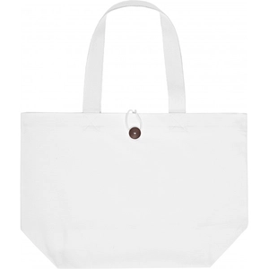 Totebag en coton avec soufflet 320 gr/m2 30 litres - avec fermeture par bouton personnalisable