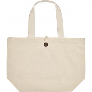 Totebag en coton avec soufflet 320 gr/m2 30 litres - avec fermeture par bouton personnalisable