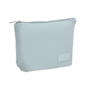 Trousse à cosmétiques en velours côtelé de polyester avec doublure en polyester personnalisable