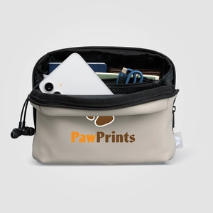 Trousse avec fermeture zippée et multiples poches en rPET – 2L personnalisable