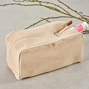 Trousse de toilette en juco 260 g/m2 - Trousse de voyage élégante et pratique personnalisable