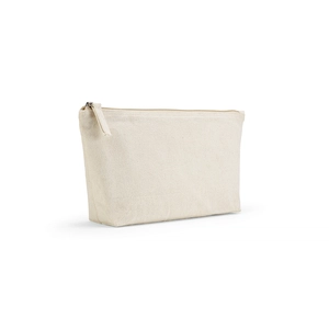 Trousse de toilette taille L en coton recyclé - Trousse de voyage grand espace de rangement personnalisable