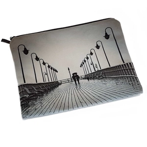 Trousse plate en velours - Format A5 personnalisable