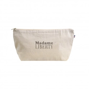 Trousse zippée made in France en coton Bio personnalisable