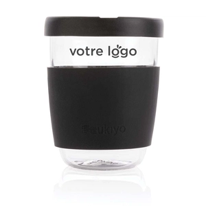 Verre avec couvercle et manchon en silicone, 360ml personnalisable