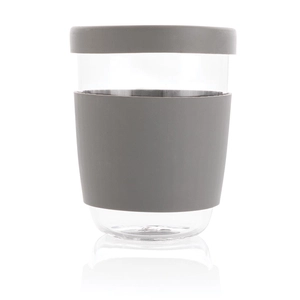 Verre avec couvercle et manchon en silicone, 360ml personnalisable