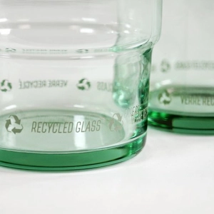 Verre transparent de 300 ml en verre recyclé personnalisable