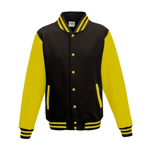 Veste molleton type Baseball, manche contrastées personnalisable