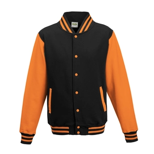 Veste molleton type Baseball, manche contrastées personnalisable