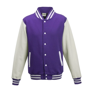 Veste molleton type Baseball, manche contrastées personnalisable