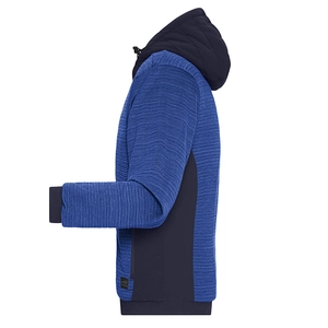 Veste polaire homme matelassée en tricot avec capuche personnalisable