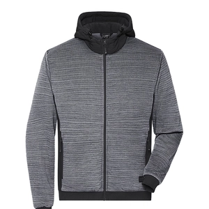 Veste polaire homme matelassée en tricot avec capuche personnalisable