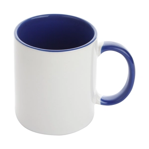 Mug 350 ml en céramique avec anse colorée - livré avec boîte cadeau personnalisable