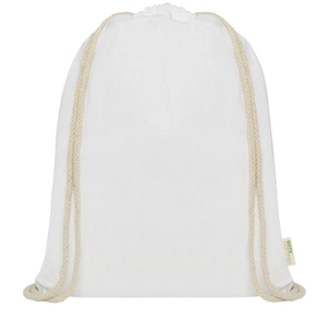 Sac à dos en coton avec fermeture à cordon - sac 140g 5 litres certifié GOTS personnalisable