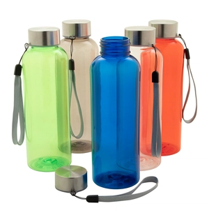 Gourde en PET recyclé sans BPA avec dragonne - 500 ml personnalisable