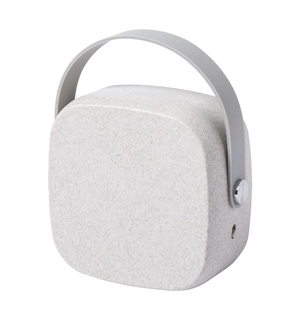 Enceinte Bluetooth en bambou et paille de blé personnalisable