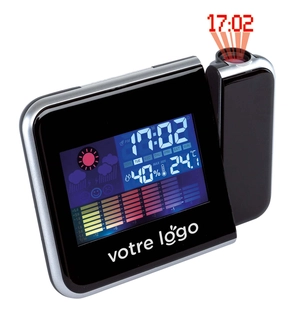 Horloge de bureau avec projection COLOUR personnalisable