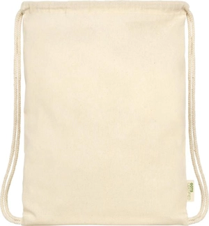 Sac à dos en coton avec fermeture à cordon - sac 140g 5 litres certifié GOTS personnalisable