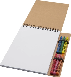 Carnet de notes à spirales A5 à couverture souple et set de crayons gras personnalisable