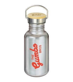 Gourde Traveller avec bouchon en bambou 500ml personnalisable