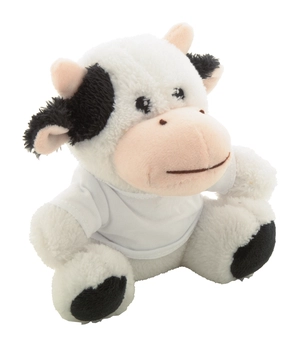 Peluche vache en PET recyclé - personnalisation du T-shirt personnalisable