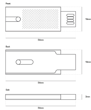 Clé USB ultra mince avec effet caoutchouté - 512MO à 128GB personnalisable