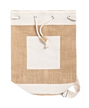 Sac marin en jute et coton - fermeture par cordon personnalisable