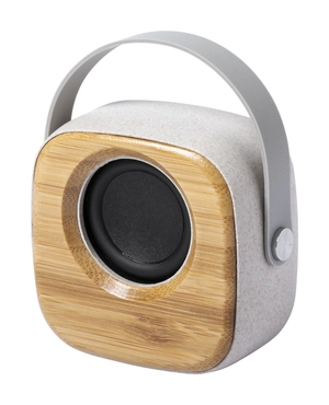 Enceinte Bluetooth en bambou et paille de blé personnalisable