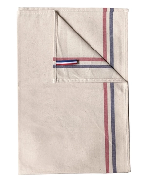 Essuie-vaisselle 2 rayures Origine France Garantie - Torchon KARIBAN personnalisable