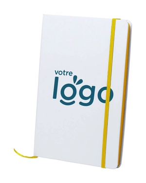 Carnet de notes A5 avec élastique et marquage page même couleur personnalisable