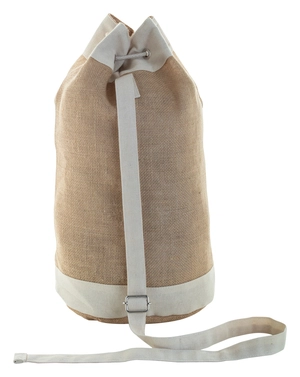 Sac marin en jute et coton - fermeture par cordon personnalisable