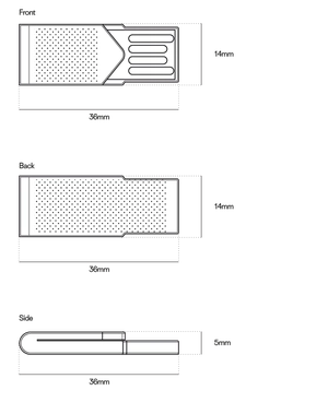 Clé USB à la forme d'un clip presse papier - 512MO à 128GB personnalisable