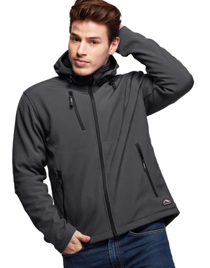 Softshell Homme 2 couches - capuche détachable personnalisable