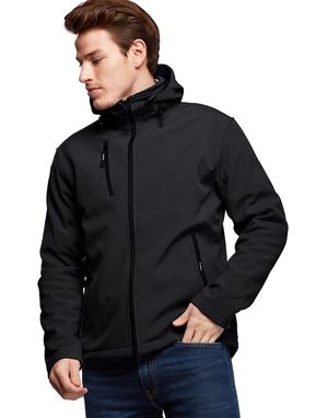 Softshell Homme 2 couches - capuche détachable personnalisable