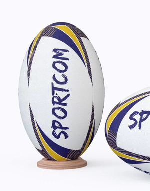 Ballon de rugby avec revêtement extérieur antiglisse - Taille 5 officielle personnalisable