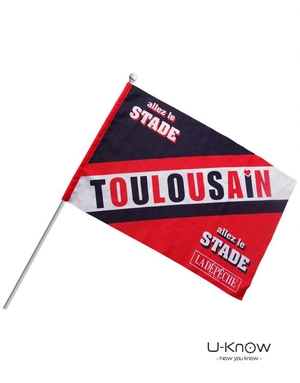 Drapeau de supporter 44x30 cm - Drapeau de stade personnalisable personnalisable