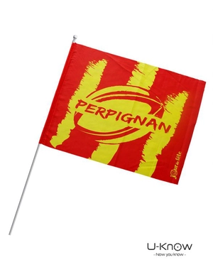 Drapeau de supporter 64x51 cm - Drapeau de stade personnalisable personnalisable